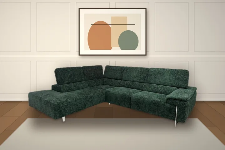 Green corner sofa